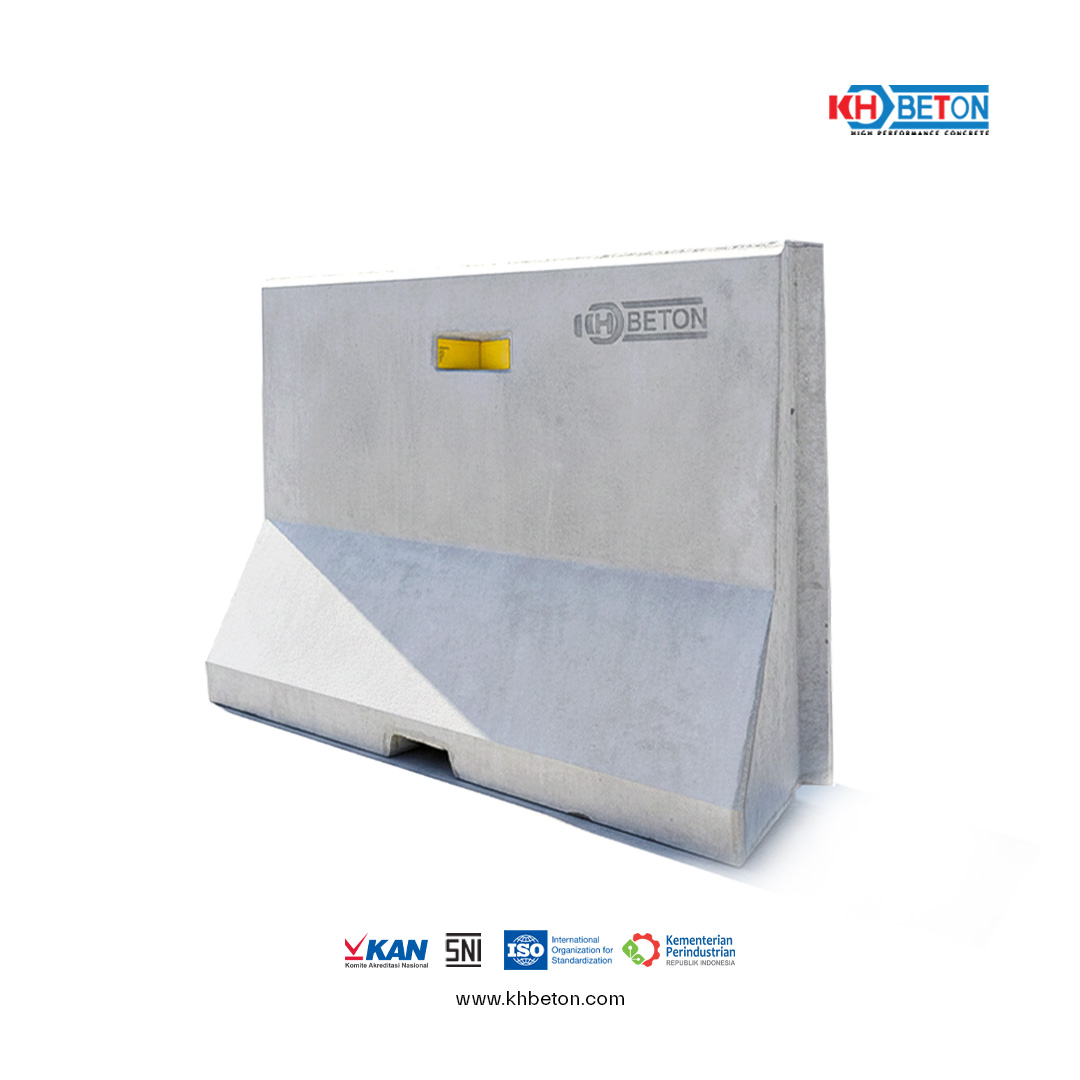 barrier beton, pembatas jalan beton, barrier precast, road barrier beton, barrier KH Beton, pengaman proyek beton